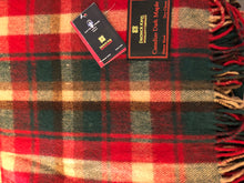 Red, Grey & Beige Wool Blanket