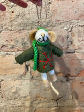 Felted Winter Mice Christmas Ornaments